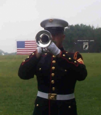 Marine Bugler at The Wall