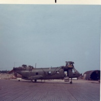 Damaged Ch-46 Externaled back to HMM-262 Flight Line