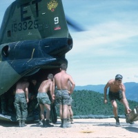Ammo unloaded from HMM-262 at FSB sunrise