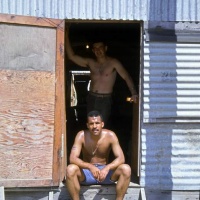 Mike Miller and Dick Warren at the hootch at Marble
