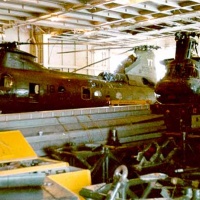 Hanger deck LPH-8 aft (fantail vic.) YT-18 (left) and YT-2