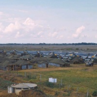 Another view of tent city from the top of the Soc Trang hangar