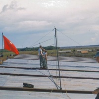 Raising yagi radio relay antennas to communicate with Saigon via 2 relay sites