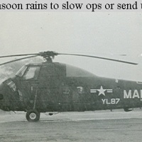 362 Soc Trang H34 on the airstrip - rain!