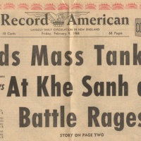 Boston Record American REDS MASS TANKS KHE SANH 9 Feb 68