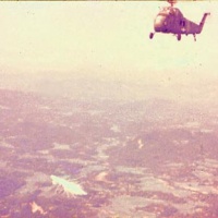 Air strike before troop insertin west of Qui Nhon
