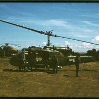 UH-1 in foreground; summer '65.
