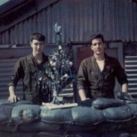 Two old friends Danny Crawford & George T. Curtis celebrate XMAS 1970 MMAF