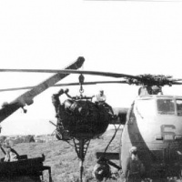 Changing engine in boonies 1966