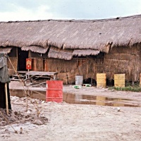 We lived in a rough neighborhood when we first moved to Phu Bai. This was tent city in the