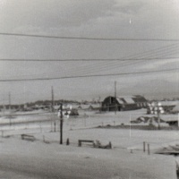 Looking out from barracks