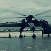 CH-54 Flying Crane at Phu Bai Airfield late in 1968