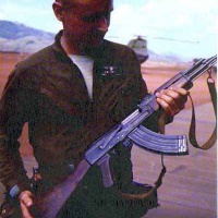 DAVE PETTEYS WITH NEWLY CAPTURED AK-47