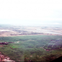 Flying north along highway 1 just south of Phu Bai.