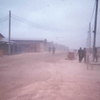 Mess Hall and enlisted barracks in dry season