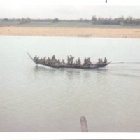 RVN Boat on River Behind Quang Tri Air Base