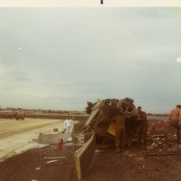 Army Huey Crash in High Winds