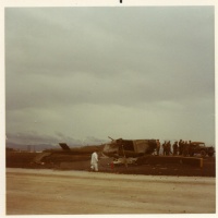 Army Huey Crashes in High Winds