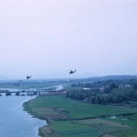 Gunships in the lead