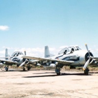 Soc Trang airfield - recon(?) planes being refueled