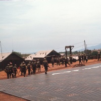 Grunts leaving LZ pad at Hill 55