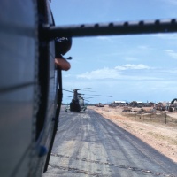 Preparing to take off from LZ Baldy