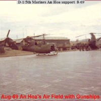 D-1/5th Marines support An Hoa HU1E & 46