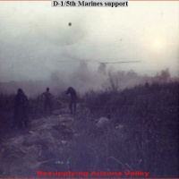 D-1/5th Marines H46 resupply - Arizona valley