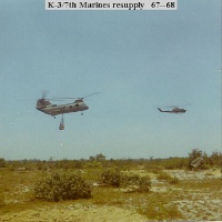 K-3/7th Marines support H46 & Cobra