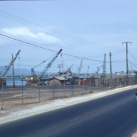 USN LST landing site on road to east Danang