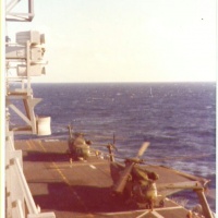 CH-53 flight ops aboard USS Tarawa 1979