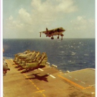 Harrier ops aboard USS Tarawa 1979
