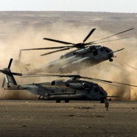 CH-53s in the sand