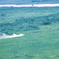 Yellow smoke popped for pick-up