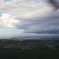 Monsoon clouds over the coastal plain
