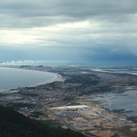 Aerial of East Danang Peninsula from AFVN site