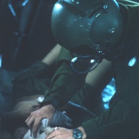 Corpsman with hurt civilian