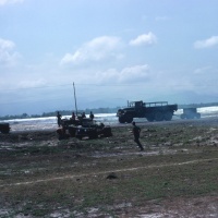 Medevac site & Jeep crash