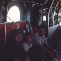 Corpsman with civilian Medevacs