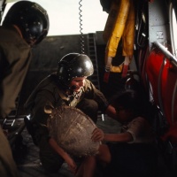 Corpsman (c) with Vietnamese Medevac