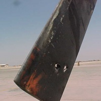 HUEY TAIL ROTOR BATTLE DAMAGE