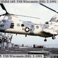 DoD pic HMM-165 USS Wisconsin (BB)