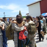 The welcome home for us back to MCAS Futenma.