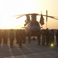 End of deployment. Change over with Army Task Force Dragon CH-47 squadron Sugar Bears