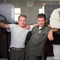 CT King and Alan Harmon in barracks after off-loading from USS Boxer with HMM-365. Is