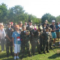 Pam Baker and the Young Quantico Marines