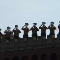Buglers at Marine Barracks