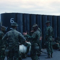 Recon team waiting to board