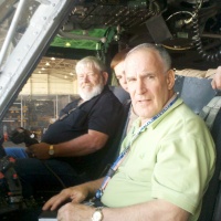 Scott Banford Chellis (front) and Roger Cubby McCubbins in the UH-1N
