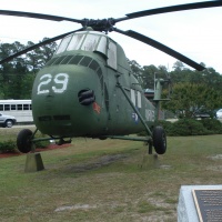 CH-34 on stick at MCAS New River Memorial
